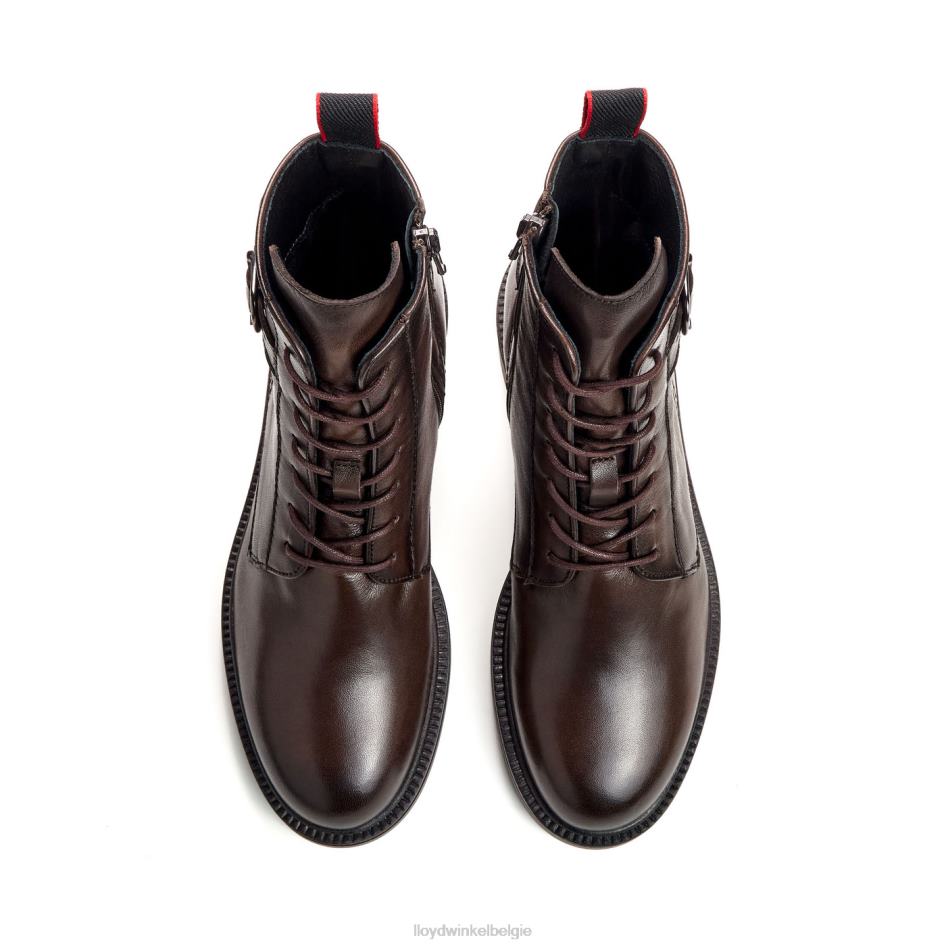 sportieve glad leren enkellaars vrouwen LLOYD bruin schoenen ZJ6BL951