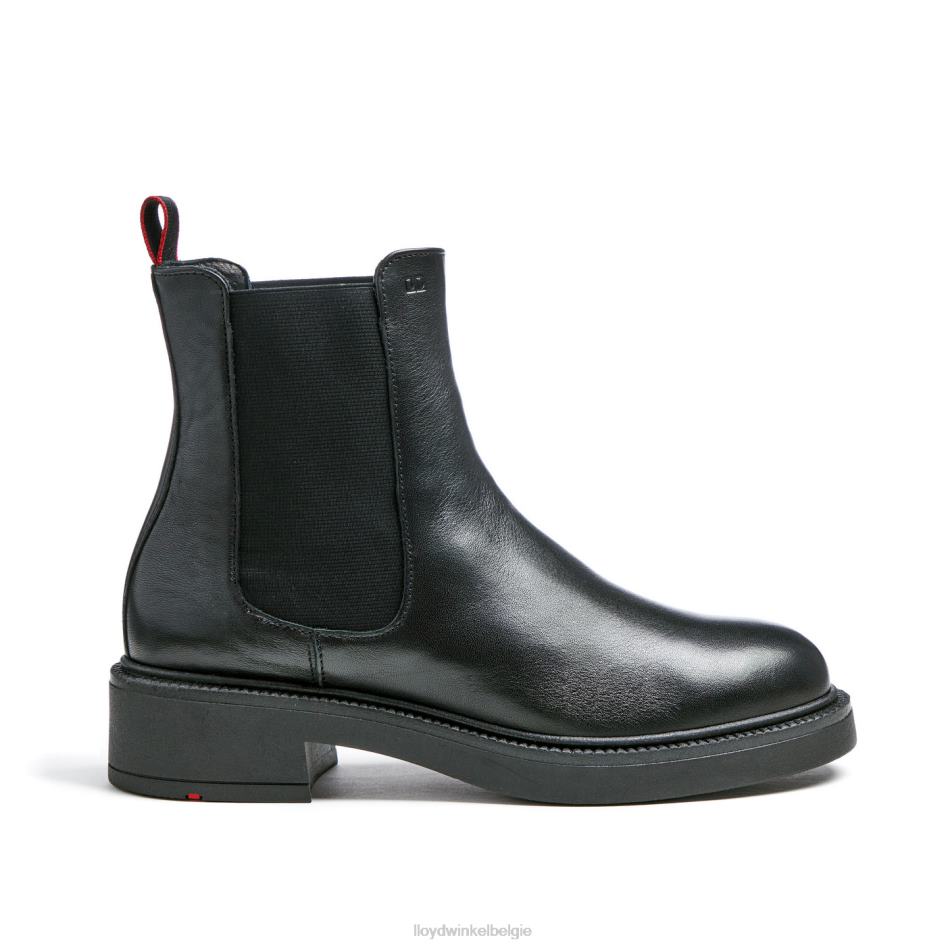 sportieve glad leren enkellaars vrouwen LLOYD zwart schoenen ZJ6BL892