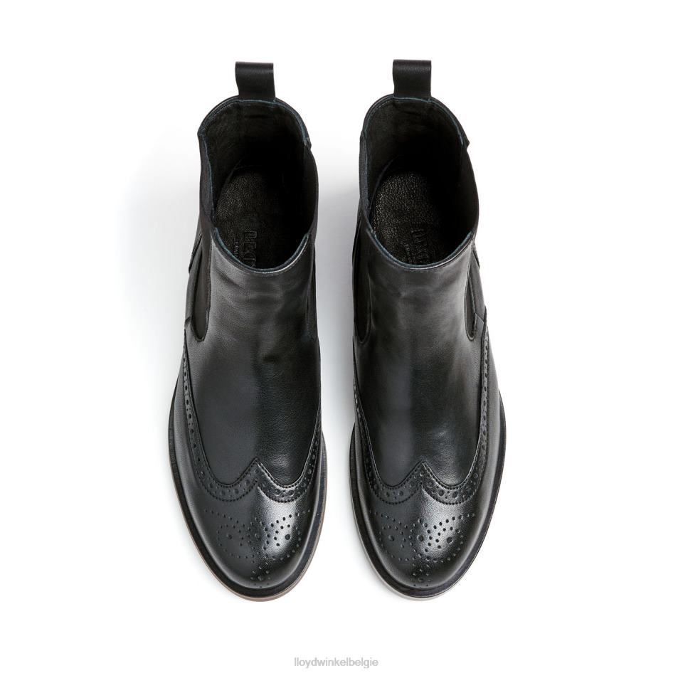 sportieve glad leren enkellaars vrouwen LLOYD zwart schoenen ZJ6BL904