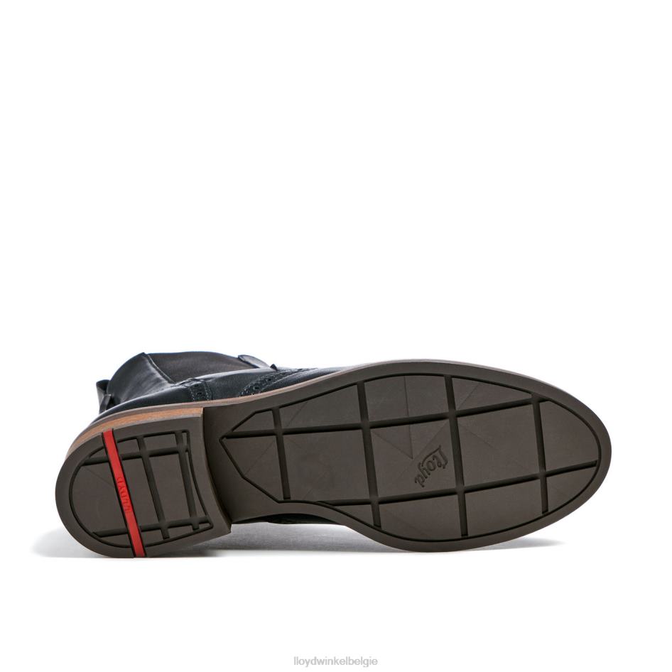 sportieve glad leren enkellaars vrouwen LLOYD zwart schoenen ZJ6BL904