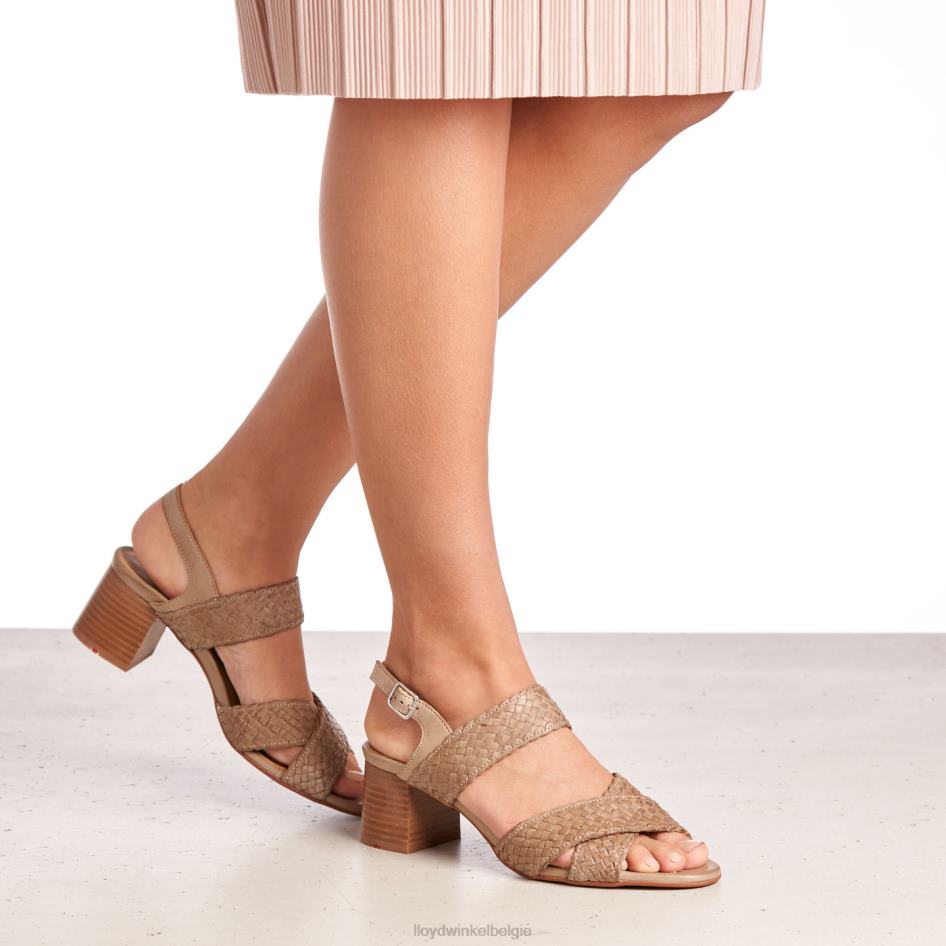 leren sandaal vrouwen LLOYD beige schoenen ZJ6BL1217