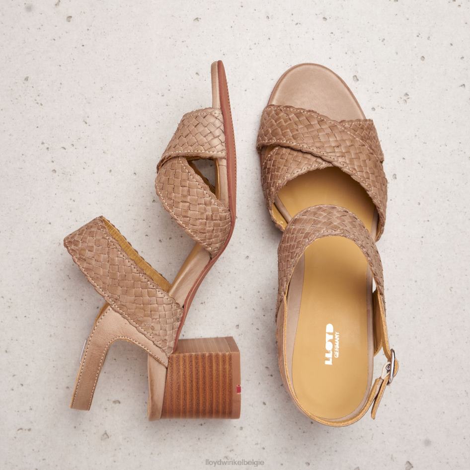 leren sandaal vrouwen LLOYD beige schoenen ZJ6BL1217