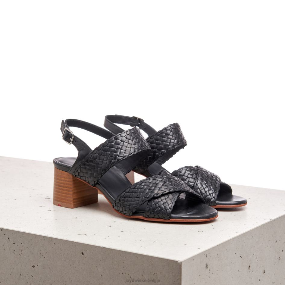 leren sandaal vrouwen LLOYD zwart schoenen ZJ6BL1201
