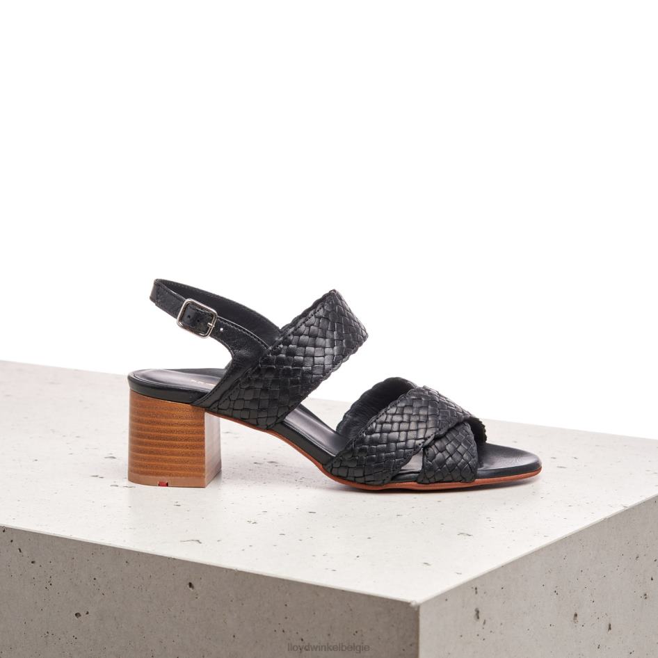 leren sandaal vrouwen LLOYD zwart schoenen ZJ6BL1201