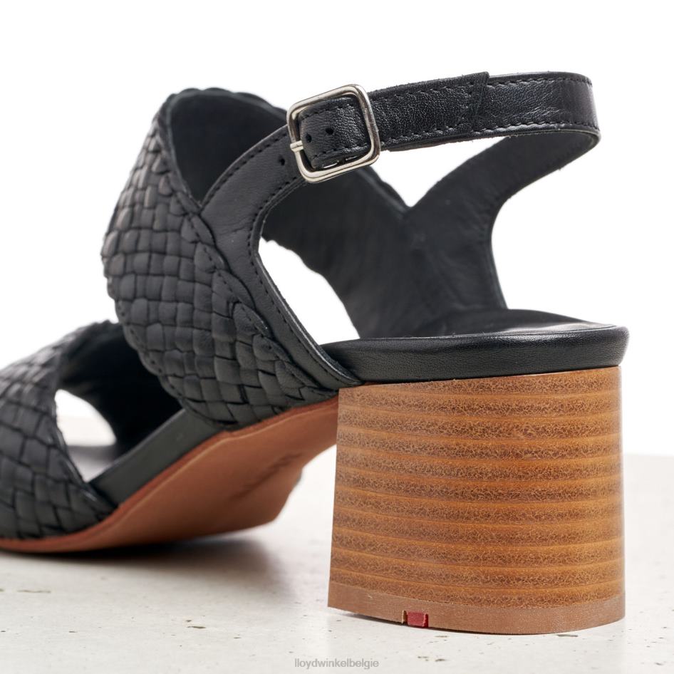 leren sandaal vrouwen LLOYD zwart schoenen ZJ6BL1201