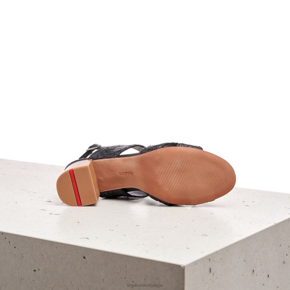 leren sandaal vrouwen LLOYD zwart schoenen ZJ6BL1201