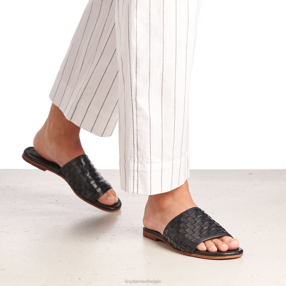leren sandaal vrouwen LLOYD zwart schoenen ZJ6BL1230