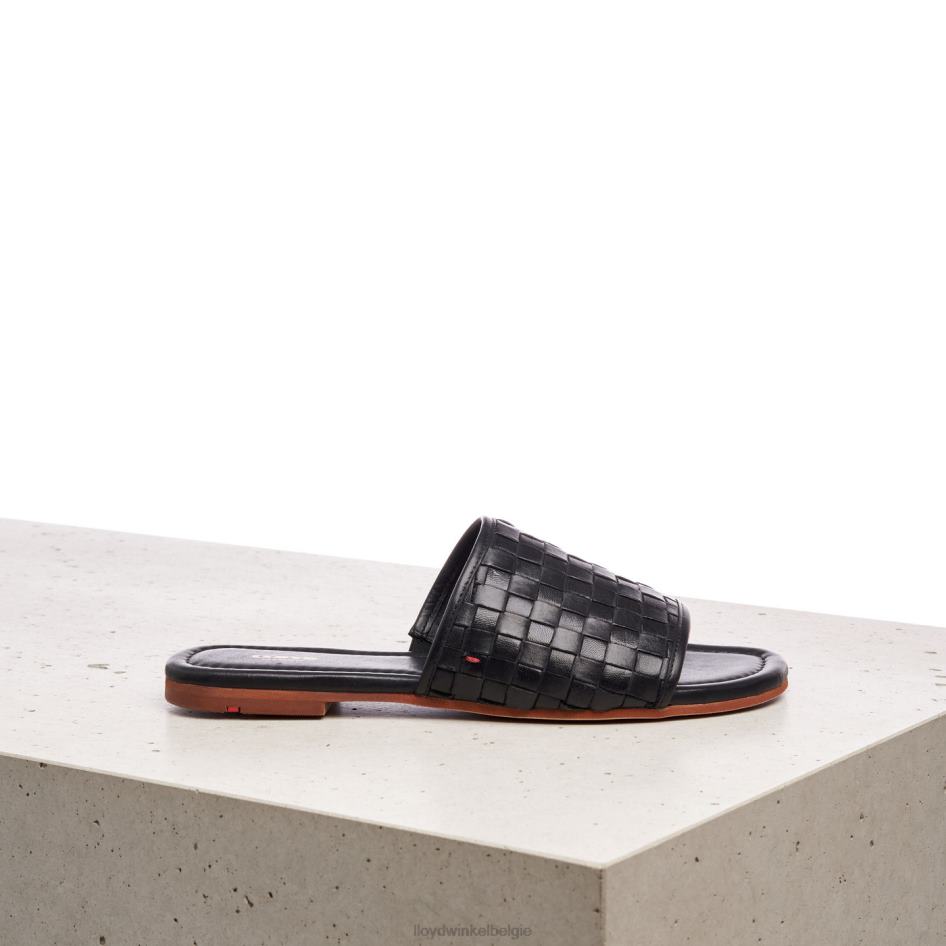 leren sandaal vrouwen LLOYD zwart schoenen ZJ6BL1230