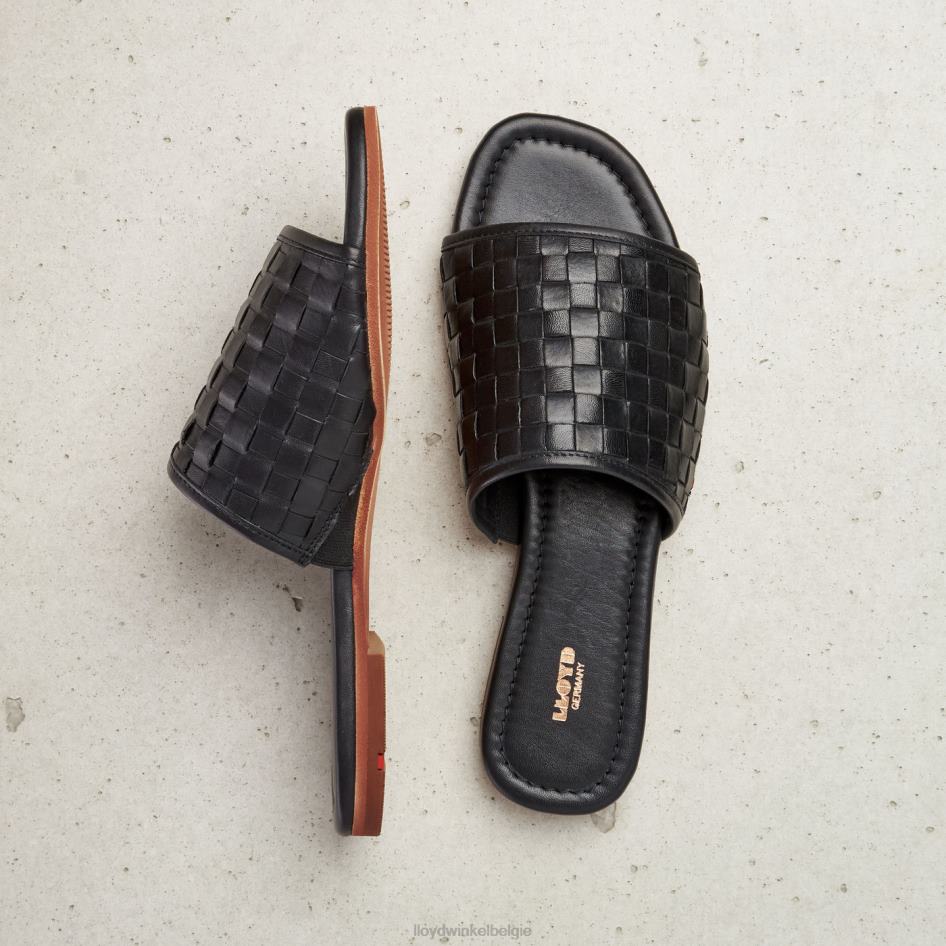 leren sandaal vrouwen LLOYD zwart schoenen ZJ6BL1230