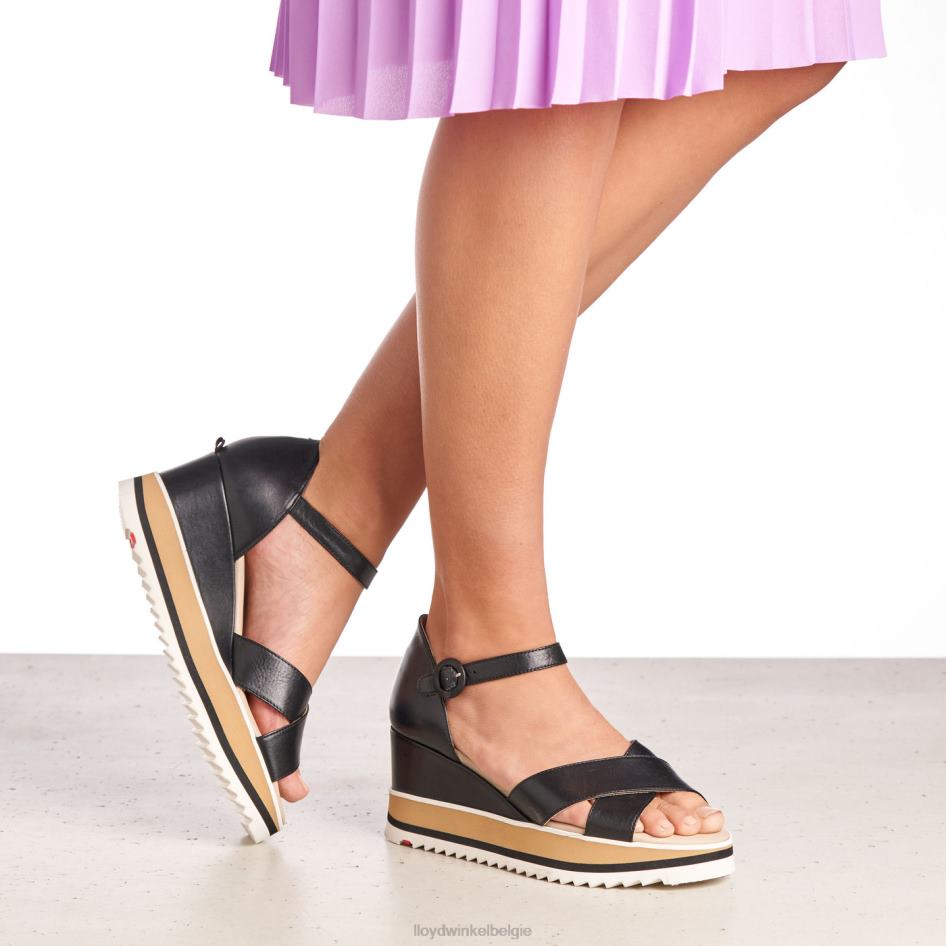 sleehak sandaal vrouwen LLOYD zwart schoenen ZJ6BL1208