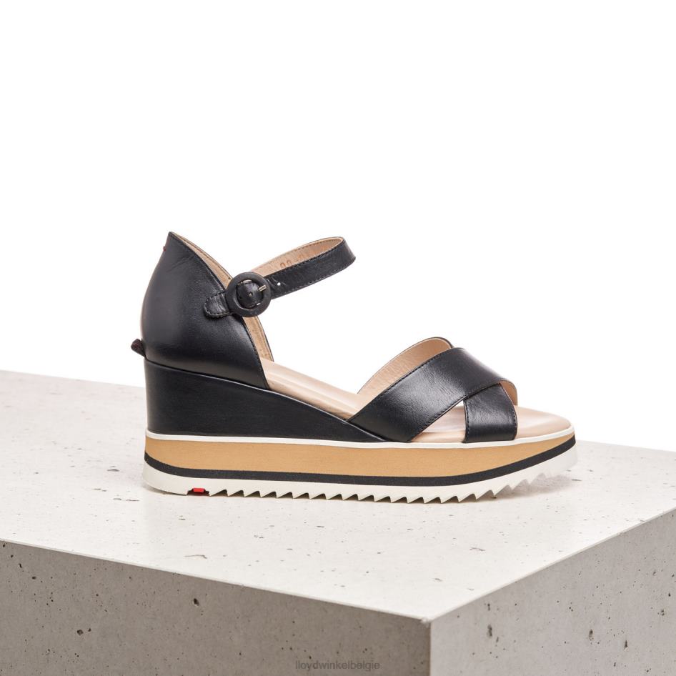 sleehak sandaal vrouwen LLOYD zwart schoenen ZJ6BL1208