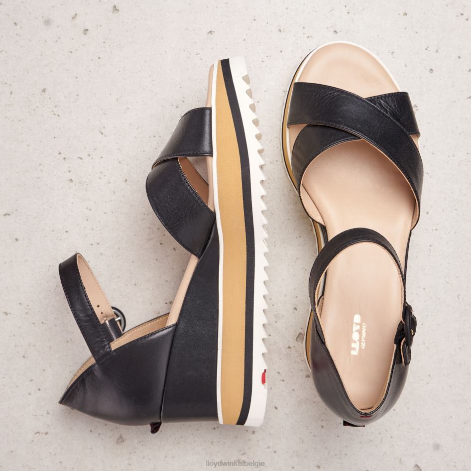 sleehak sandaal vrouwen LLOYD zwart schoenen ZJ6BL1208