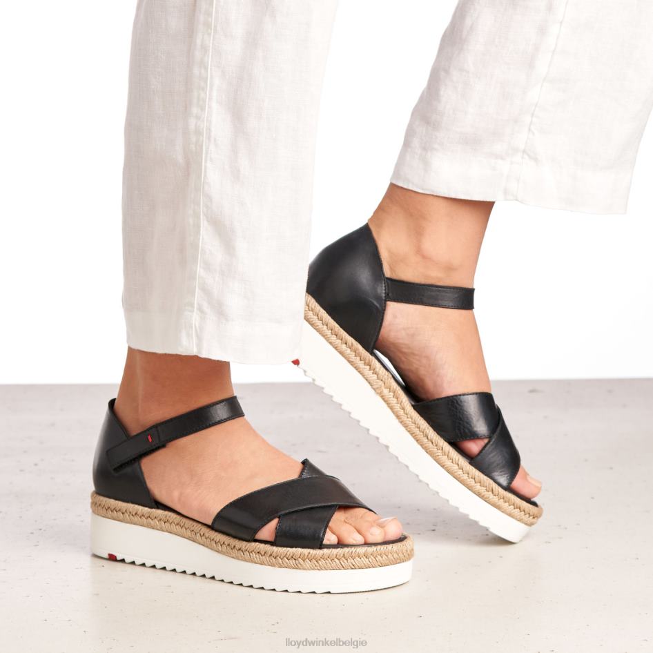 sleehak sandaal vrouwen LLOYD zwart schoenen ZJ6BL1242