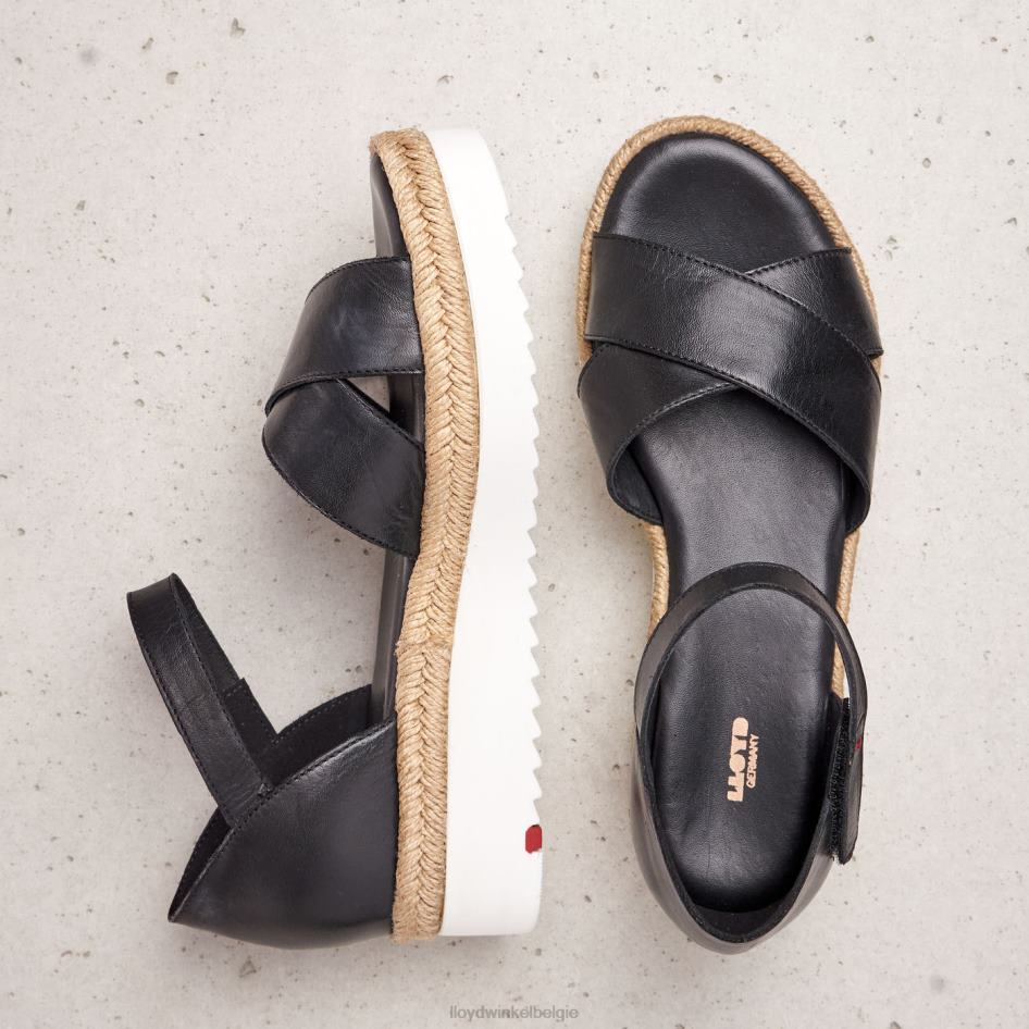 sleehak sandaal vrouwen LLOYD zwart schoenen ZJ6BL1242