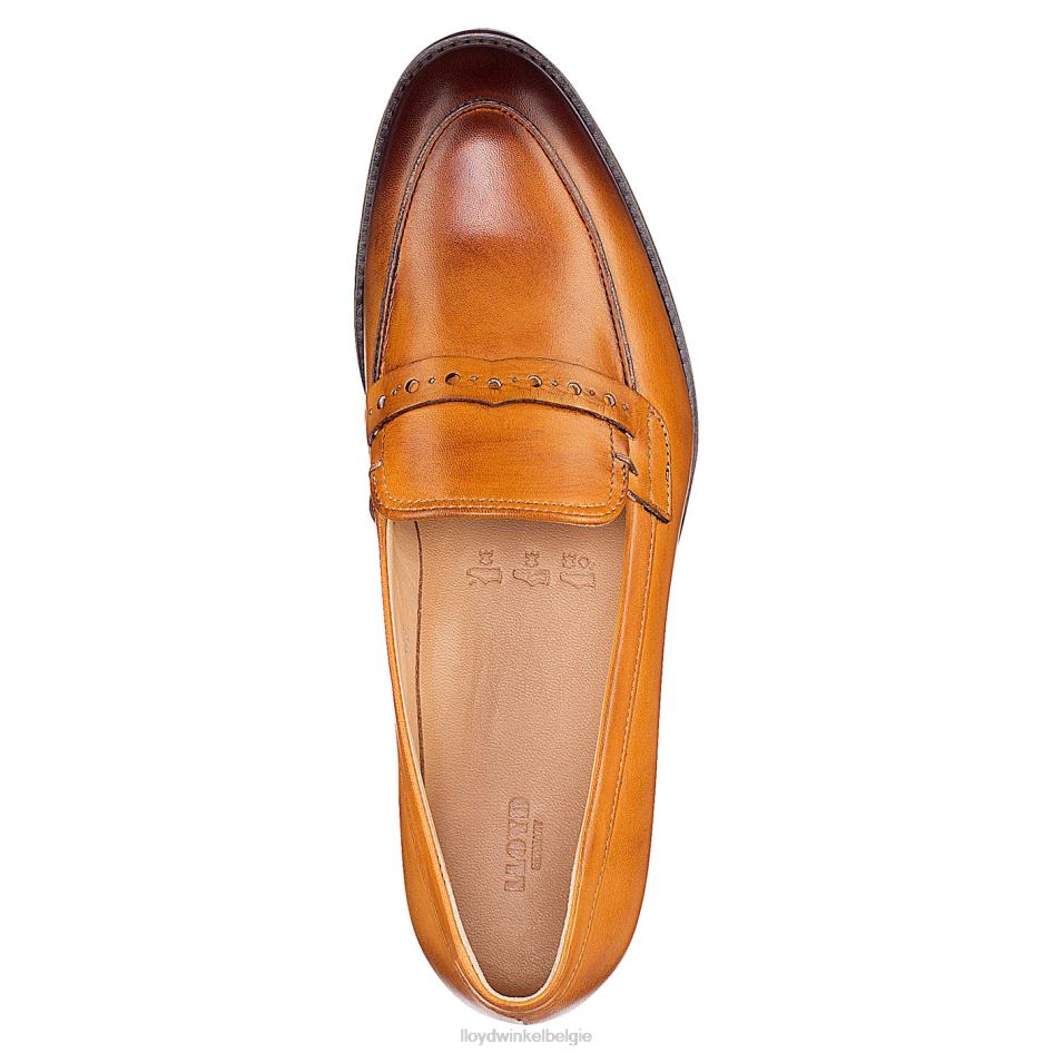 Gladde leren slip-on pantoffel vrouwen LLOYD geel schoenen ZJ6BL1094