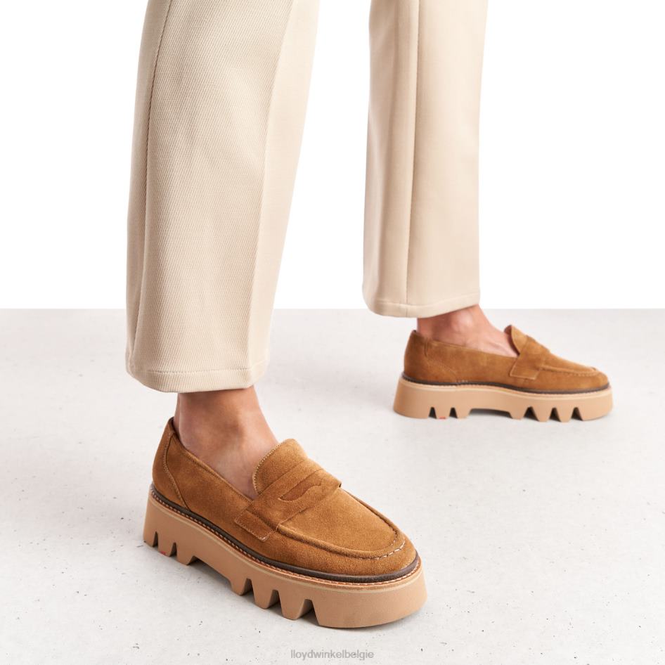 Leren slip-on pantoffel vrouwen LLOYD bruin schoenen ZJ6BL1055