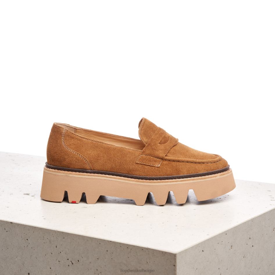 Leren slip-on pantoffel vrouwen LLOYD bruin schoenen ZJ6BL1055