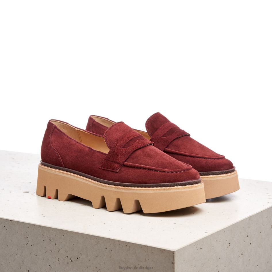 Leren slip-on pantoffel vrouwen LLOYD rood schoenen ZJ6BL1073