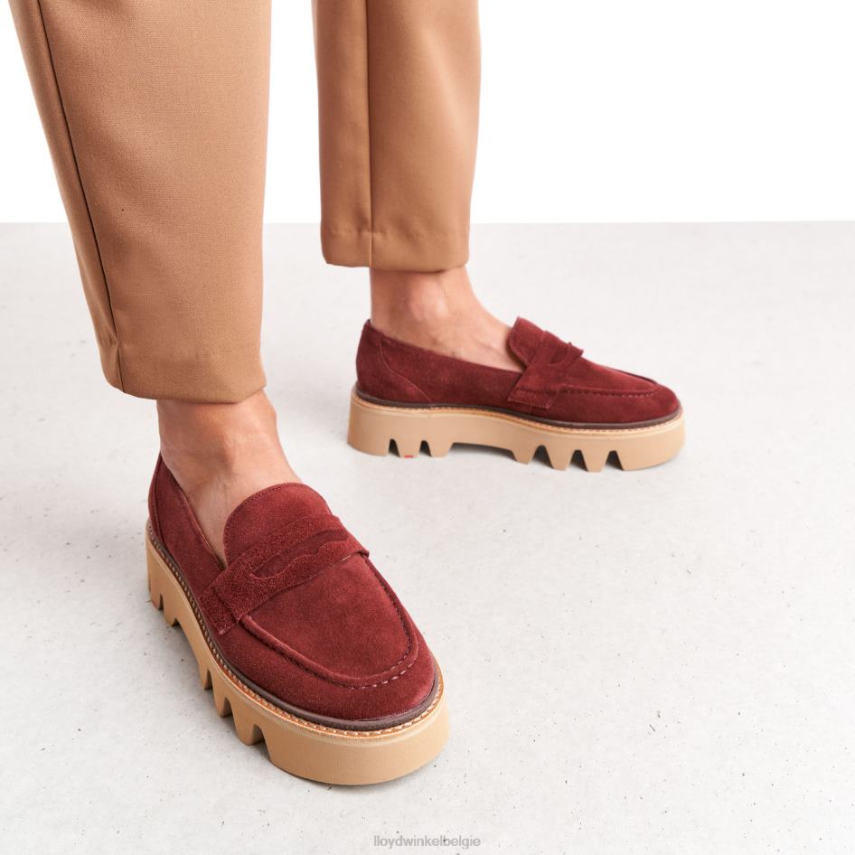 Leren slip-on pantoffel vrouwen LLOYD rood schoenen ZJ6BL1073