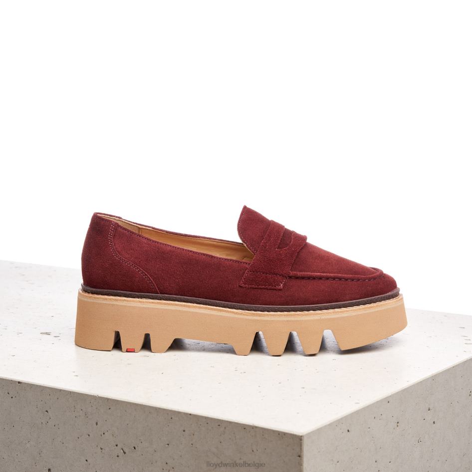 Leren slip-on pantoffel vrouwen LLOYD rood schoenen ZJ6BL1073