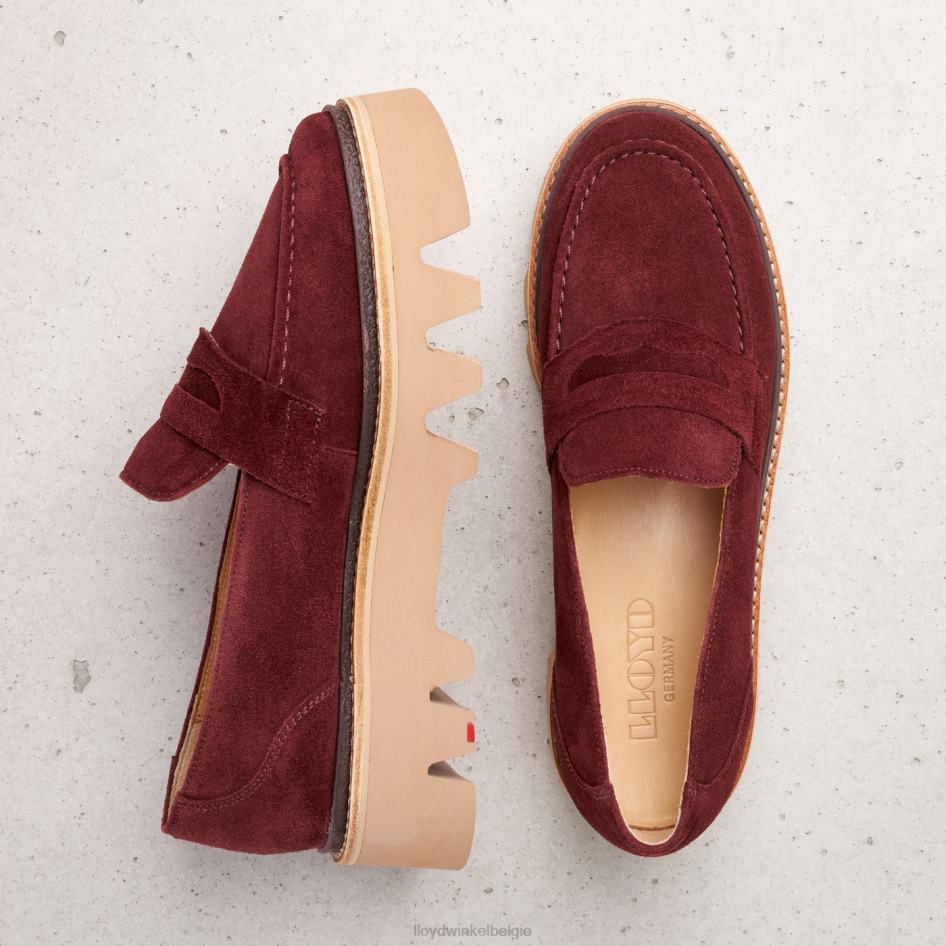 Leren slip-on pantoffel vrouwen LLOYD rood schoenen ZJ6BL1073