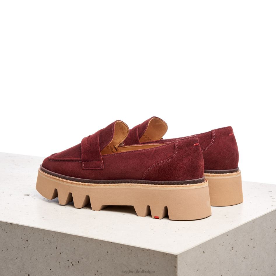 Leren slip-on pantoffel vrouwen LLOYD rood schoenen ZJ6BL1073