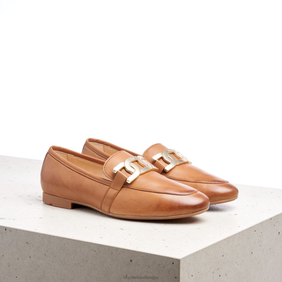 gladde leren pantoffel vrouwen LLOYD bruin schoenen ZJ6BL1040