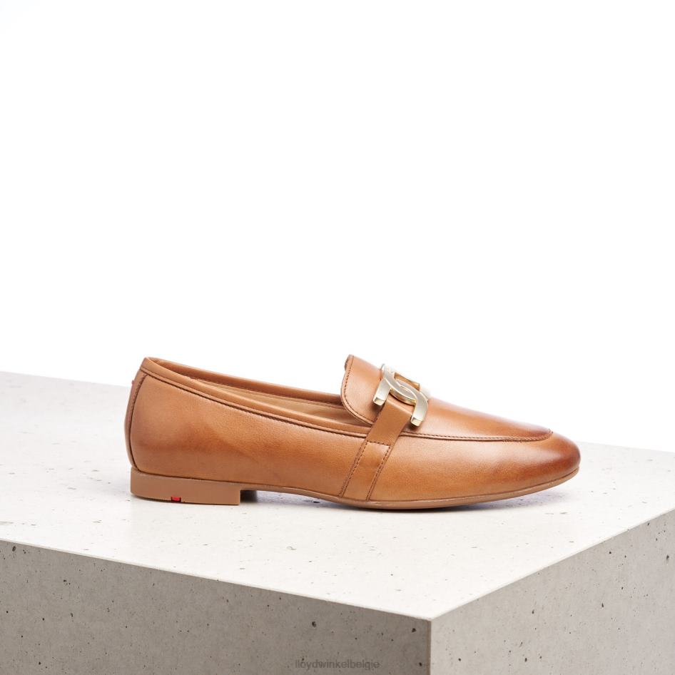gladde leren pantoffel vrouwen LLOYD bruin schoenen ZJ6BL1040