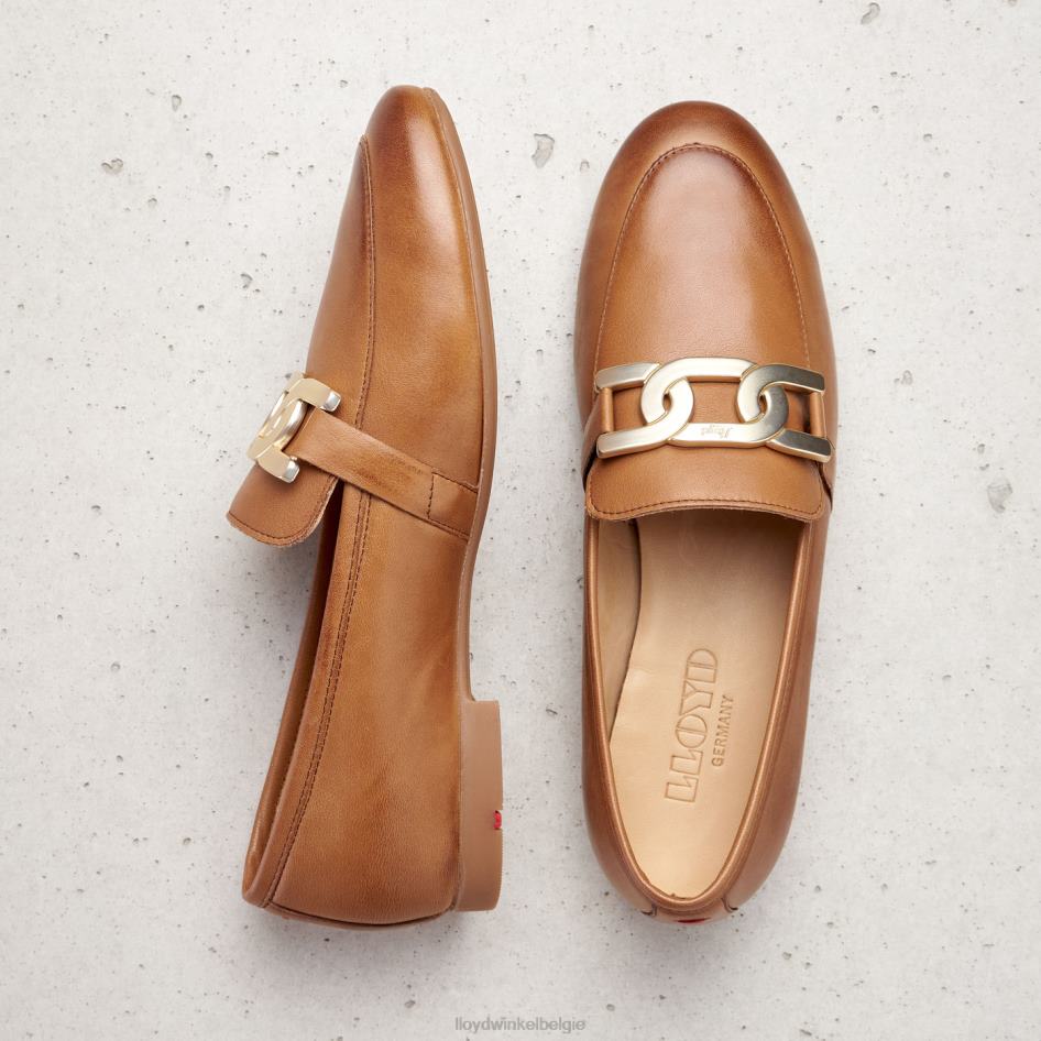gladde leren pantoffel vrouwen LLOYD bruin schoenen ZJ6BL1040