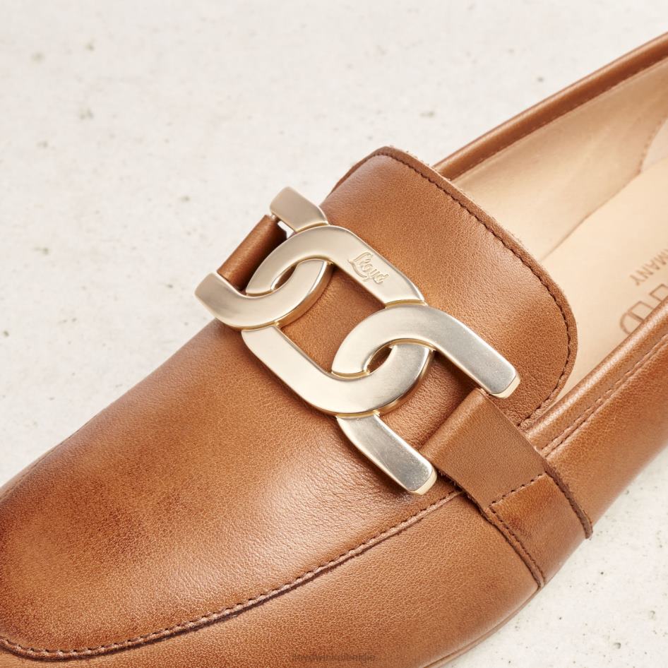 gladde leren pantoffel vrouwen LLOYD bruin schoenen ZJ6BL1040