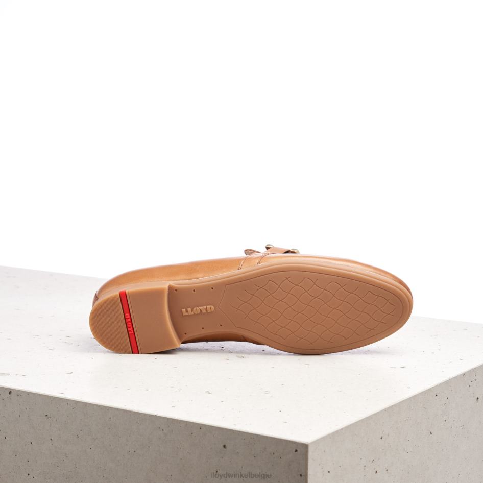 gladde leren pantoffel vrouwen LLOYD bruin schoenen ZJ6BL1040
