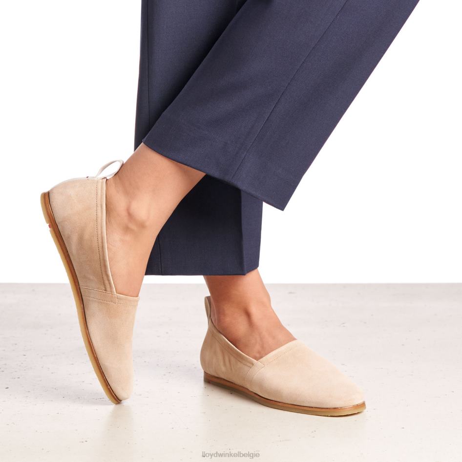 leren slip-on pantoffel vrouwen LLOYD beige schoenen ZJ6BL1129