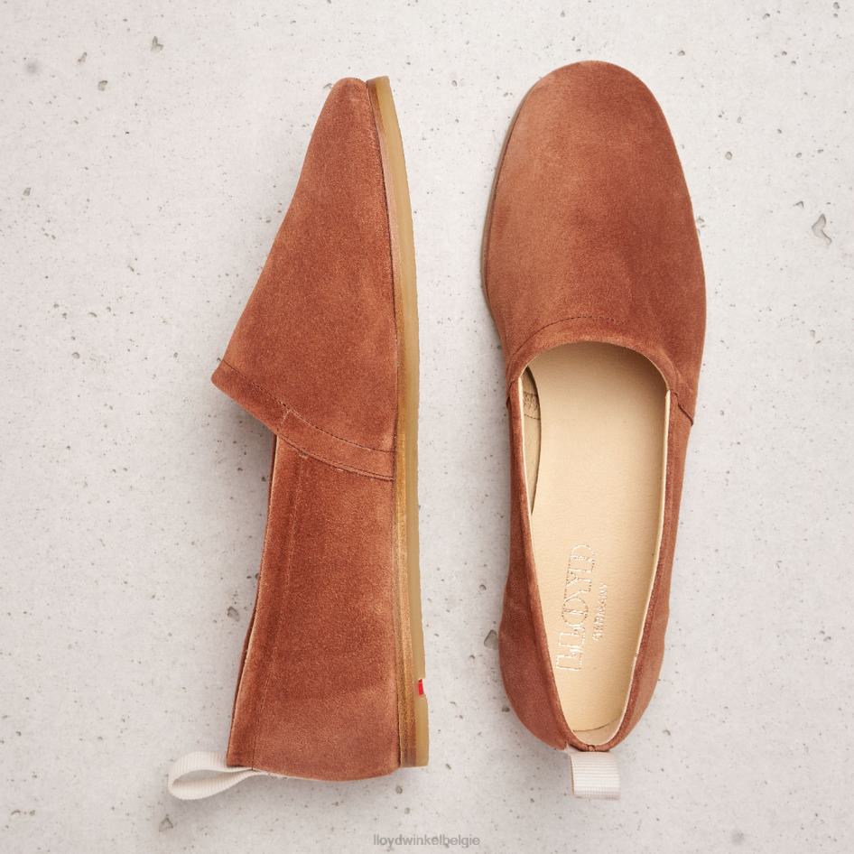 leren slip-on pantoffel vrouwen LLOYD bruin schoenen ZJ6BL1123