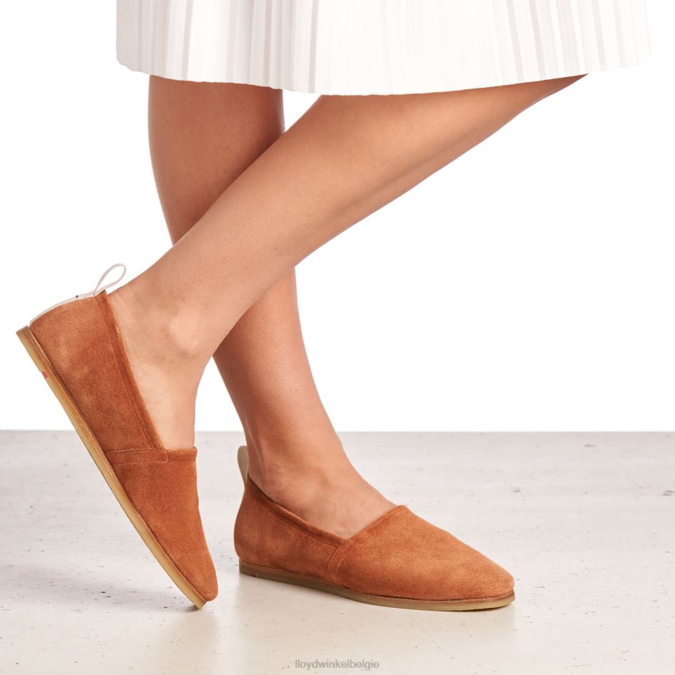 leren slip-on pantoffel vrouwen LLOYD bruin schoenen ZJ6BL1123