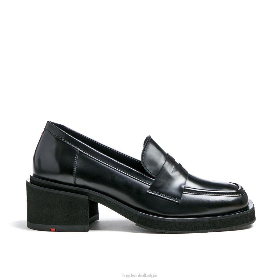 leren slip-on pantoffel vrouwen LLOYD zwart schoenen ZJ6BL1113