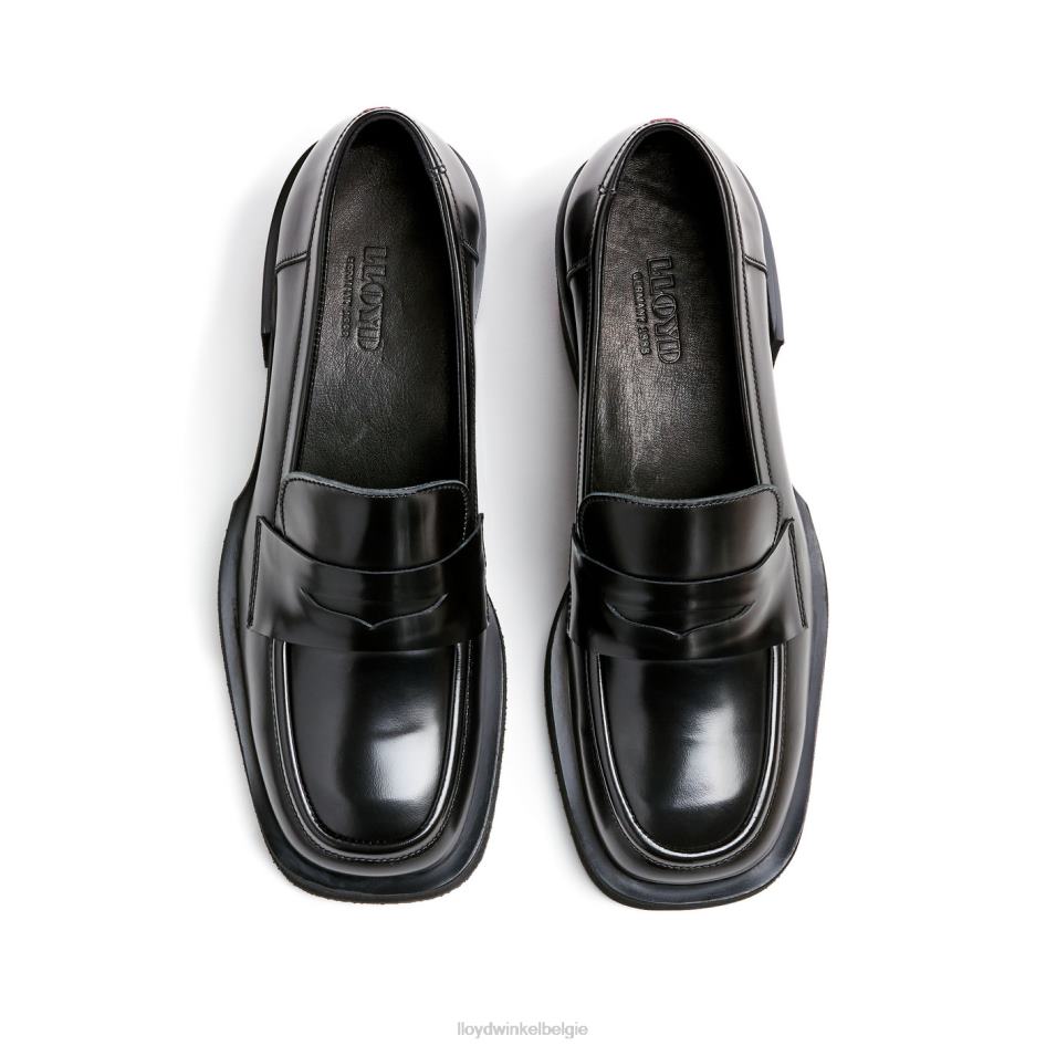 leren slip-on pantoffel vrouwen LLOYD zwart schoenen ZJ6BL1113