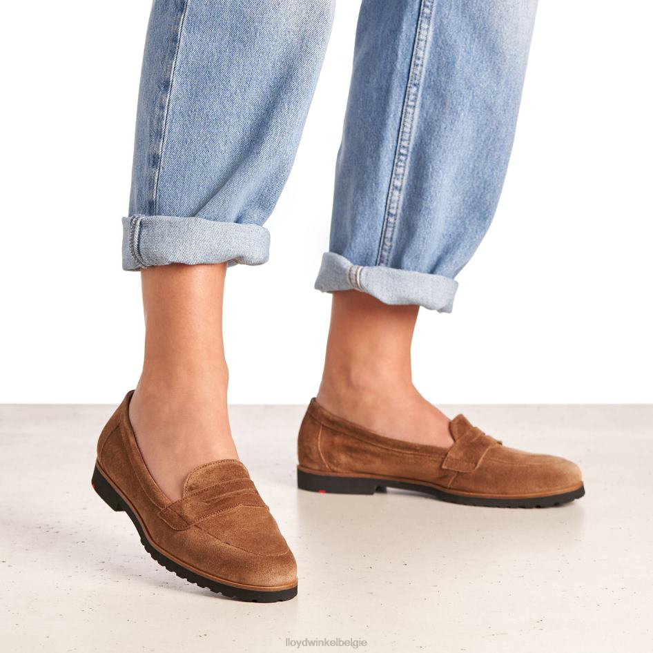 leren slipper vrouwen LLOYD bruin schoenen ZJ6BL1148