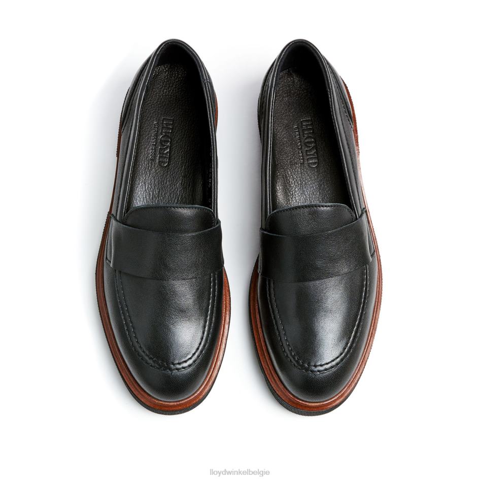 leren slipper vrouwen LLOYD zwart schoenen ZJ6BL1116