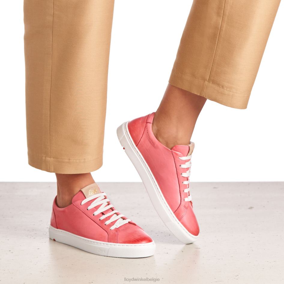 Gladde lederen spotty sneakers vrouwen LLOYD roze schoenen ZJ6BL842