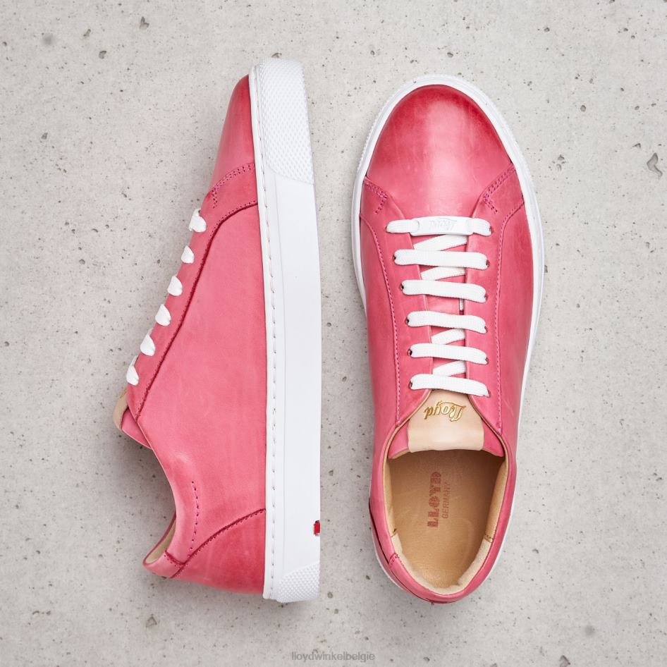 Gladde lederen spotty sneakers vrouwen LLOYD roze schoenen ZJ6BL842