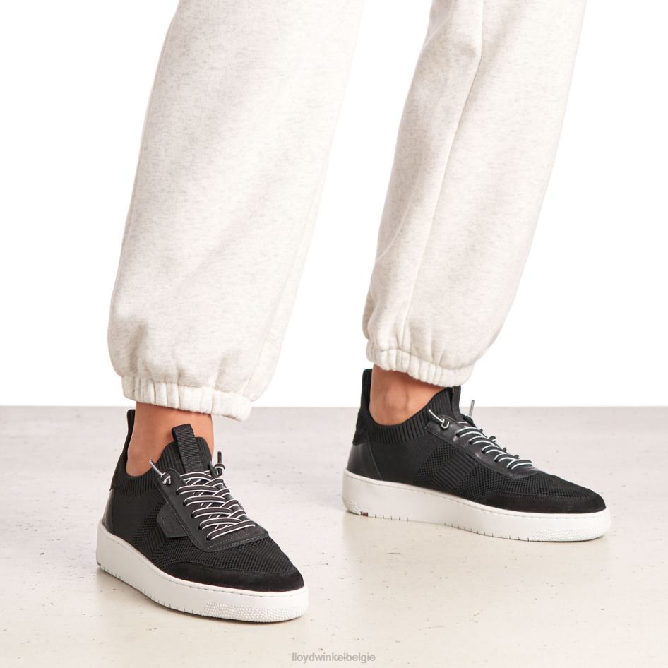 Gladde lederen spotty sneakers vrouwen LLOYD zwart schoenen ZJ6BL822
