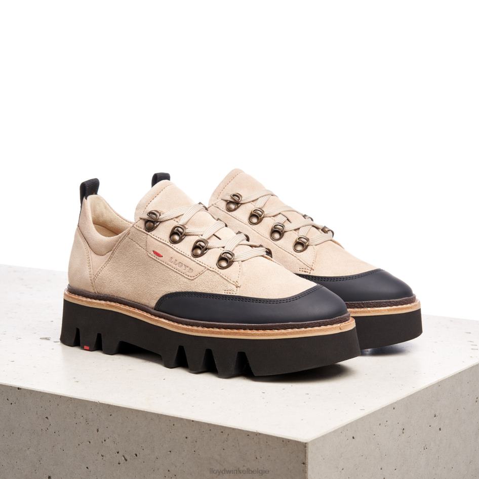 gladde leren sneakers vrouwen LLOYD beige schoenen ZJ6BL1177