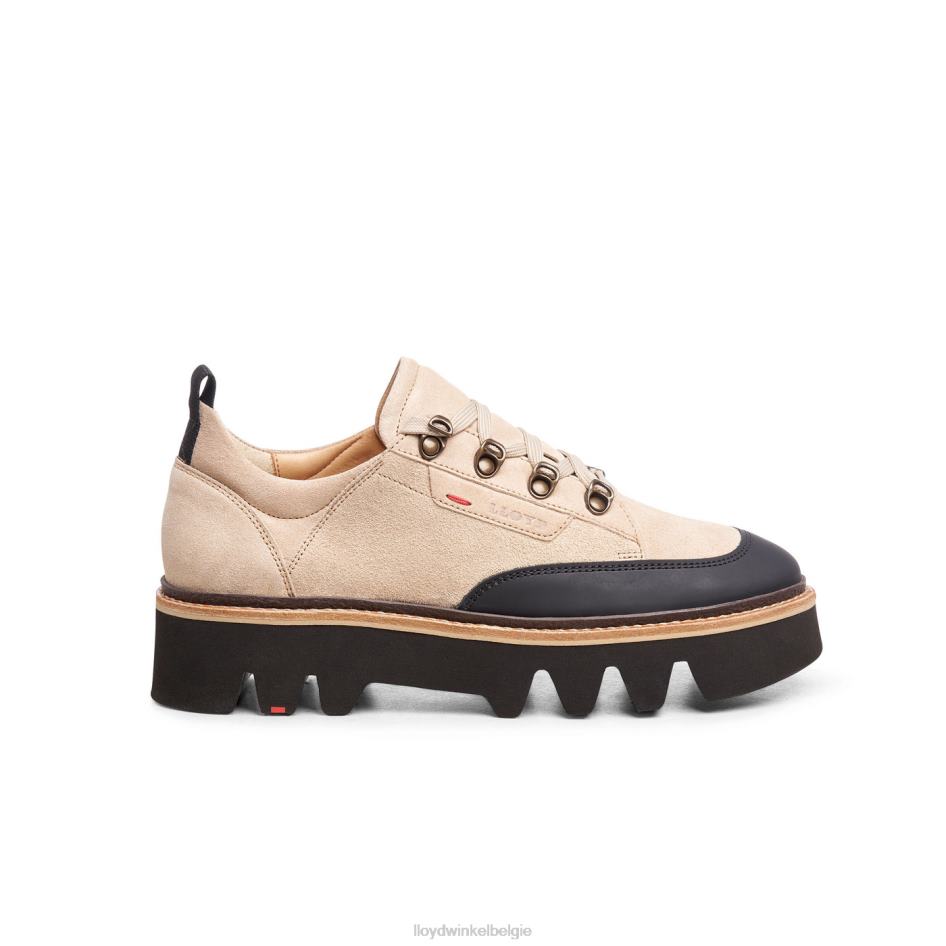 gladde leren sneakers vrouwen LLOYD beige schoenen ZJ6BL1177