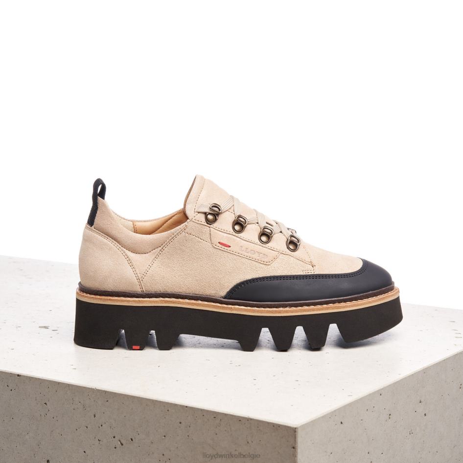 gladde leren sneakers vrouwen LLOYD beige schoenen ZJ6BL1177