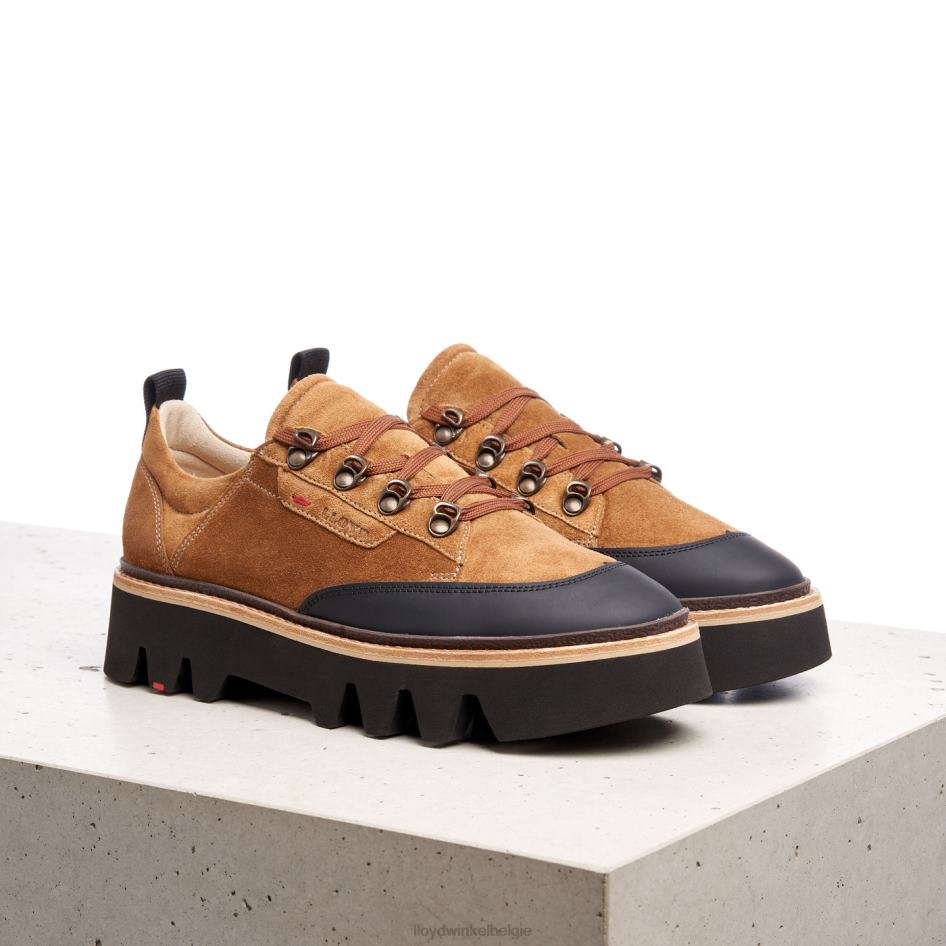 gladde leren sneakers vrouwen LLOYD bruin schoenen ZJ6BL1176