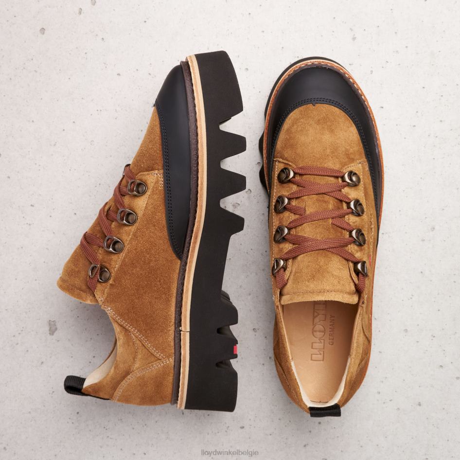 gladde leren sneakers vrouwen LLOYD bruin schoenen ZJ6BL1176