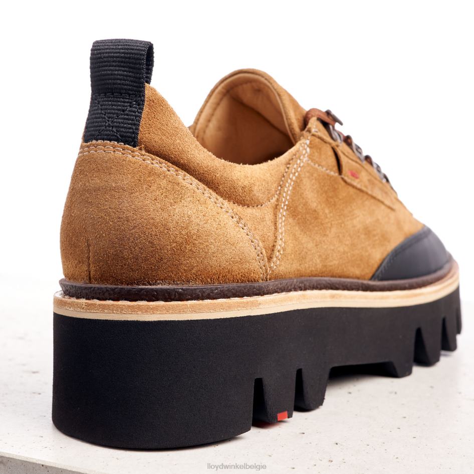 gladde leren sneakers vrouwen LLOYD bruin schoenen ZJ6BL1176