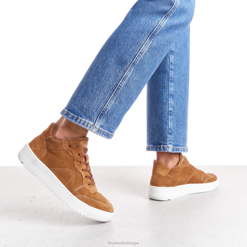 leren lage sneakers vrouwen LLOYD bruin schoenen ZJ6BL782