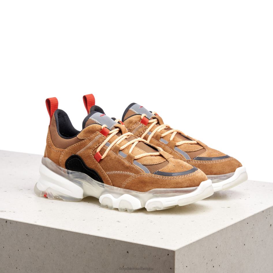 leren lage sneakers vrouwen LLOYD bruin schoenen ZJ6BL787