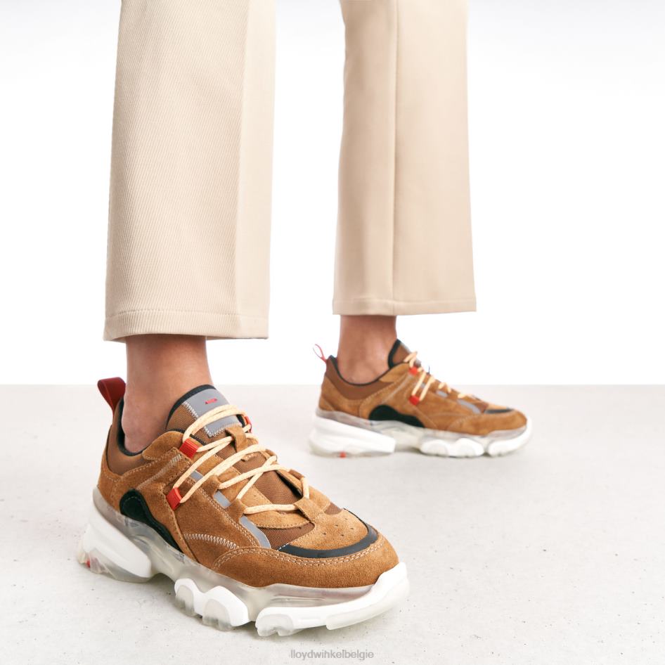 leren lage sneakers vrouwen LLOYD bruin schoenen ZJ6BL787
